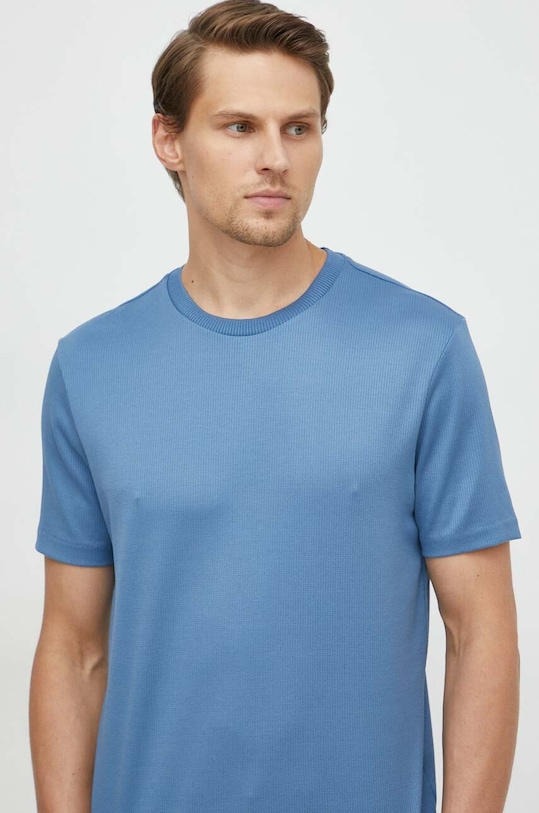 BOSS t-shirt bawełniany niebieski 50511595