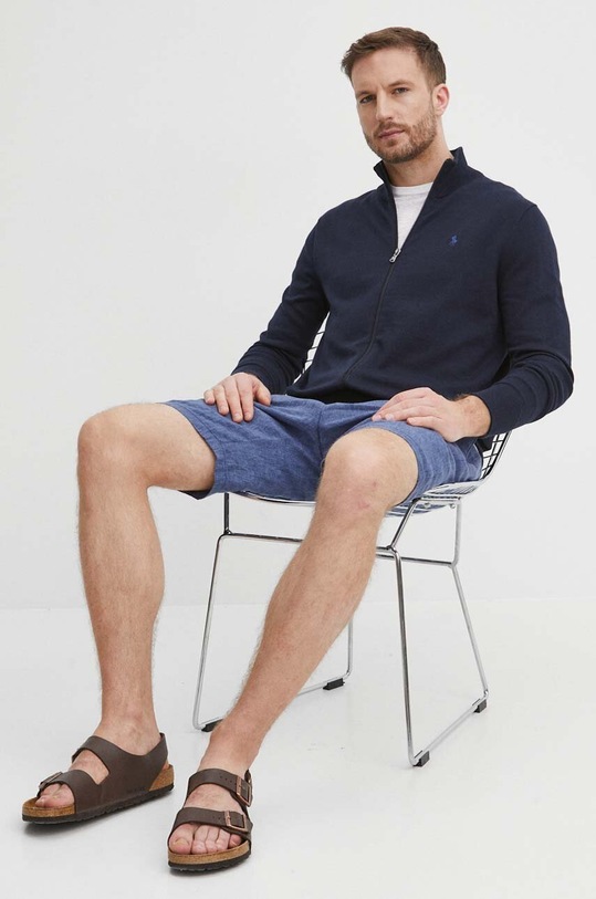 BOSS t-shirt lniany 50511612 biały SS24