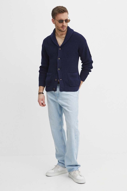 BOSS t-shirt lniany 50511612 beżowy SS24