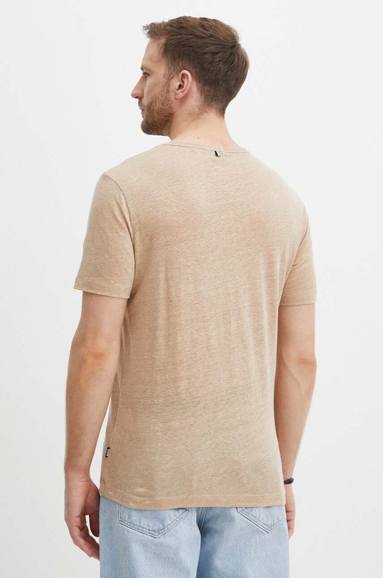 Odzież BOSS t-shirt lniany 50511612 beżowy
