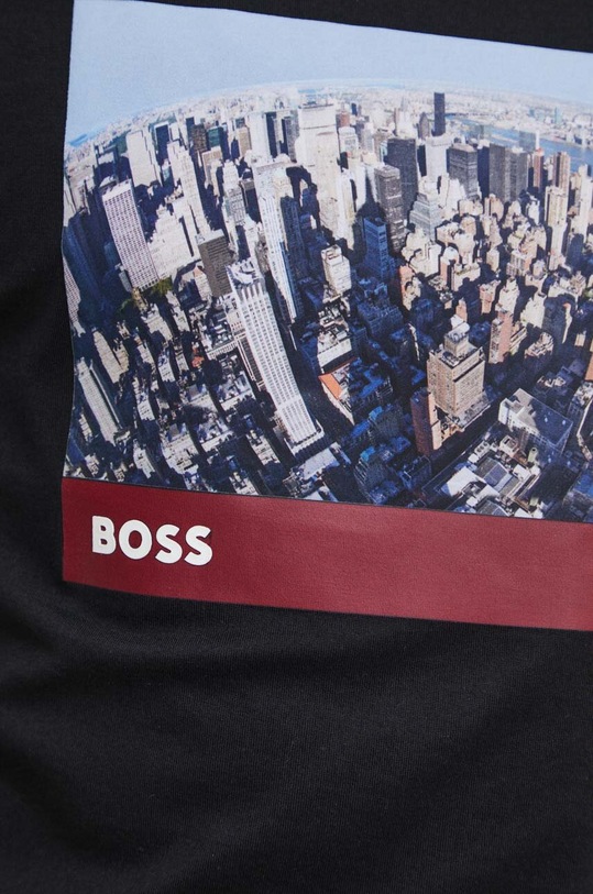 BOSS t-shirt bawełniany 50512110 czarny