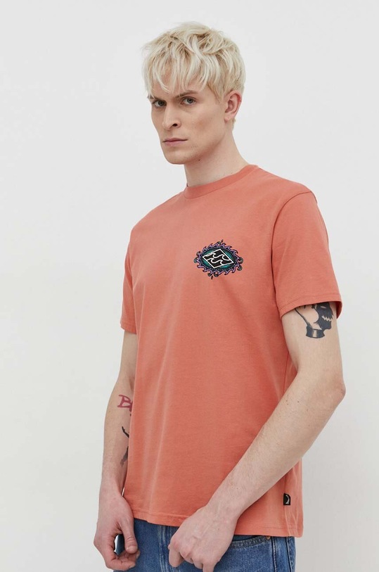 Billabong tricou din bumbac print portocaliu ABYZT02255