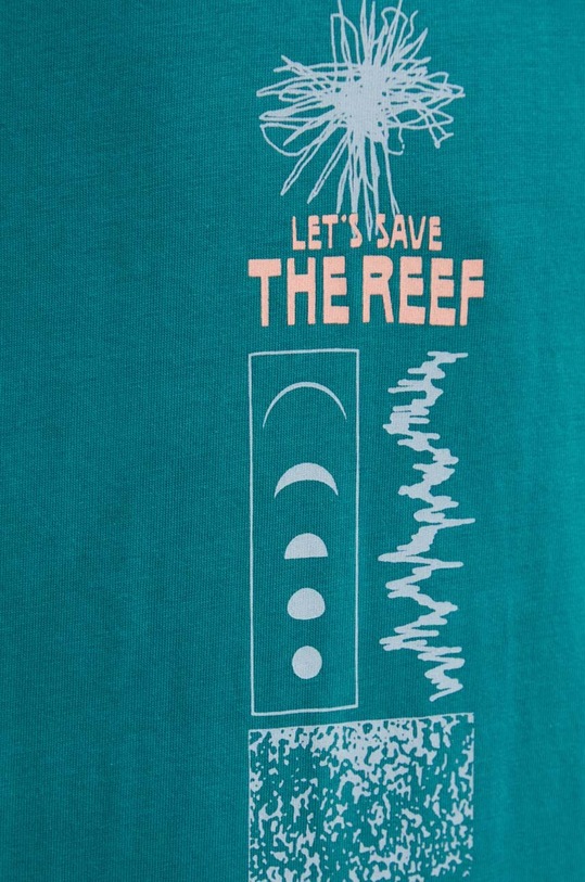 Βαμβακερό μπλουζάκι Billabong x Coral Gardeners ABYZT02340 τιρκουάζ