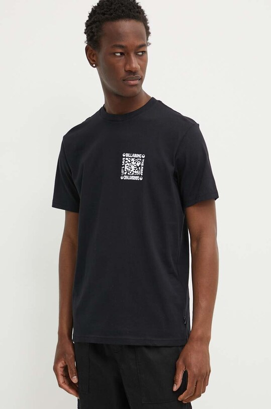 Billabong tricou din bumbac x Coral Gardeners ABYZT02341 negru SS24