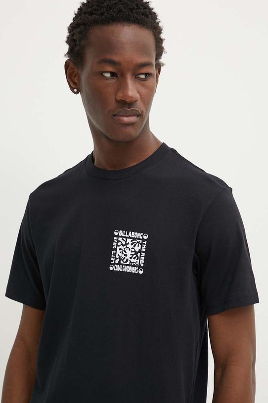 Odzież Billabong t-shirt bawełniany x Coral Gardeners ABYZT02341 czarny