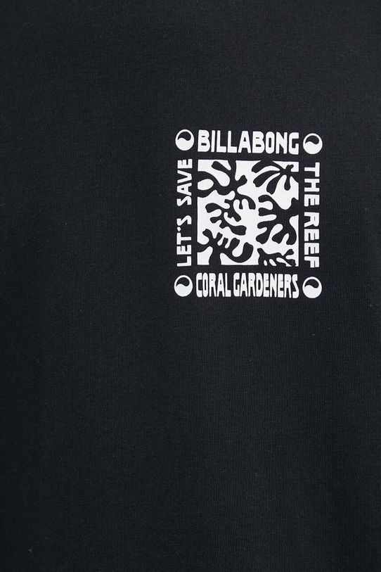 Billabong t-shirt bawełniany x Coral Gardeners ABYZT02341 czarny
