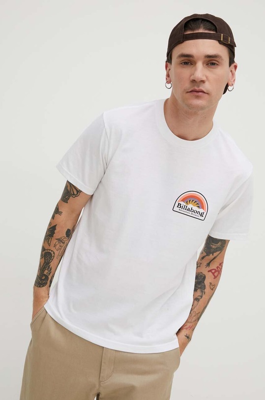 Billabong tricou din bumbac BILLABONG X ADVENTURE DIVISION print alb ABYZT02301