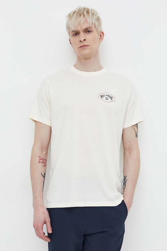 Billabong t-shirt bawełniany ABYZT02257 beżowy SS24
