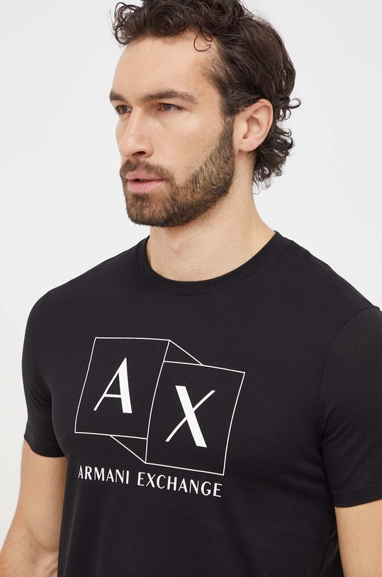 Oblečení Bavlněné tričko Armani Exchange 3DZTAD.ZJ9AZ černá