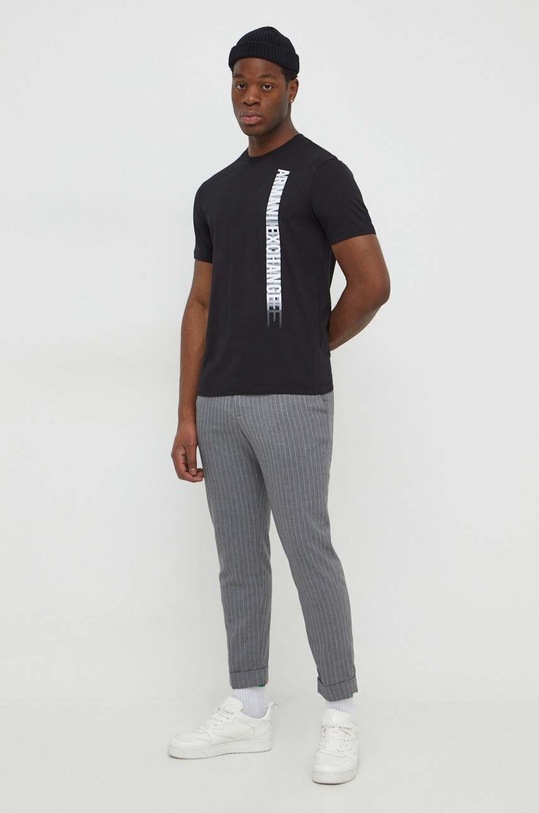 Бавовняна футболка Armani Exchange 3DZTBD.ZJ9TZ чорний SS24