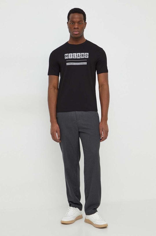Bavlnené tričko Armani Exchange 3DZTHE.ZJH4Z čierna SS24