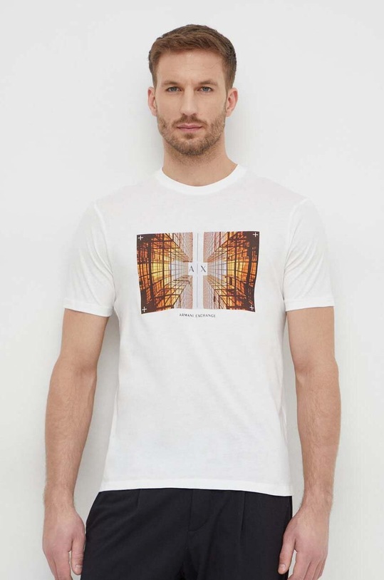 Бавовняна футболка Armani Exchange білий 3DZTHV.ZJBYZ