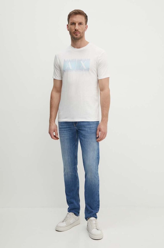 Бавовняна футболка Armani Exchange 3DZTJG.ZJBYZ бежевий SS24