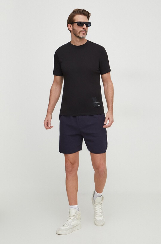 Armani Exchange t-shirt in cotone x mixmag 3DZTJJ.ZJ8EZ nero SS24