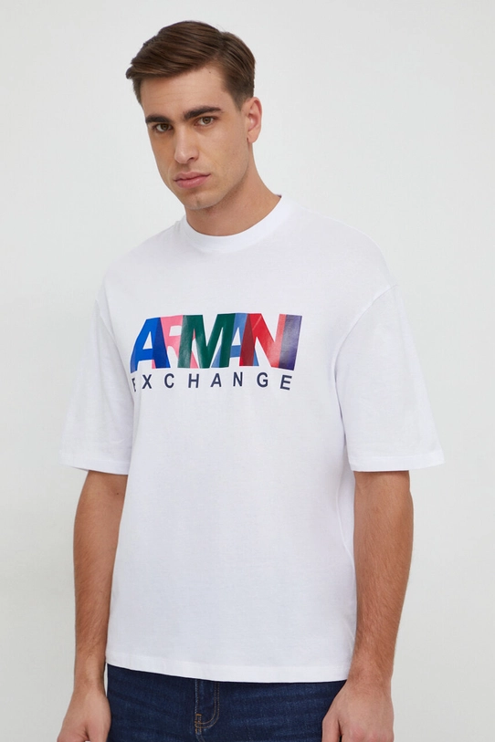 Bavlněné tričko Armani Exchange bílá 3DZTKA.ZJH4Z