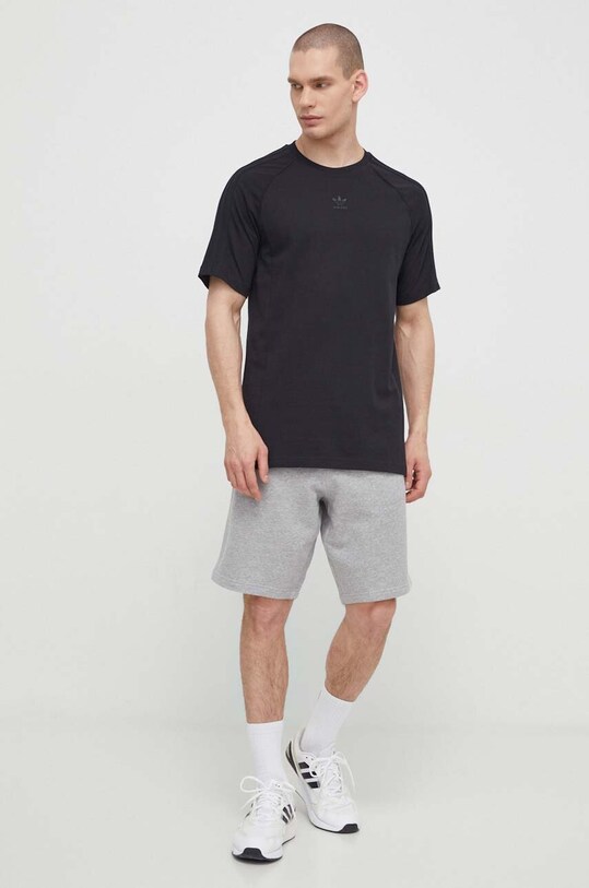 adidas Originals pamut póló IR9450 fekete SS24