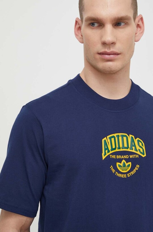 Pamučna majica adidas Originals VRCT Short Sleeve IS0184 mornarsko plava