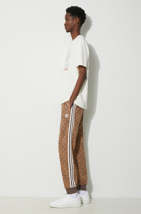 Хлопковая футболка adidas Originals IS2910 бежевый SS24
