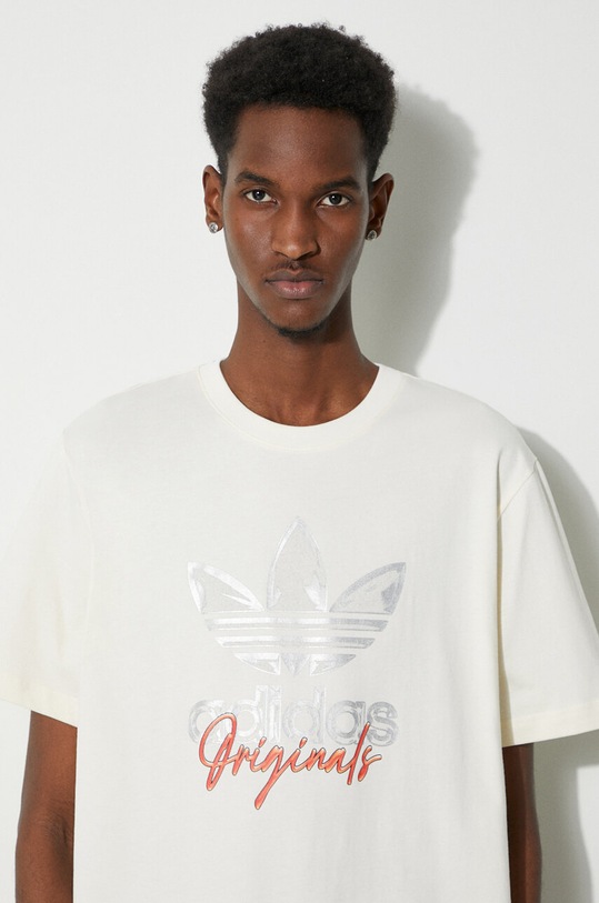Бавовняна футболка adidas Originals бежевий IS2910