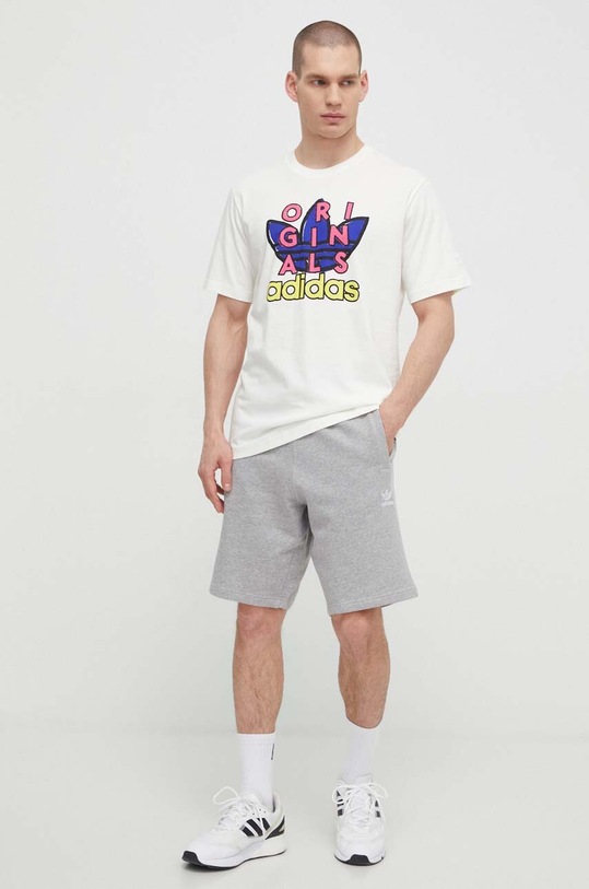 adidas Originals tricou din bumbac IS2911 bej SS24