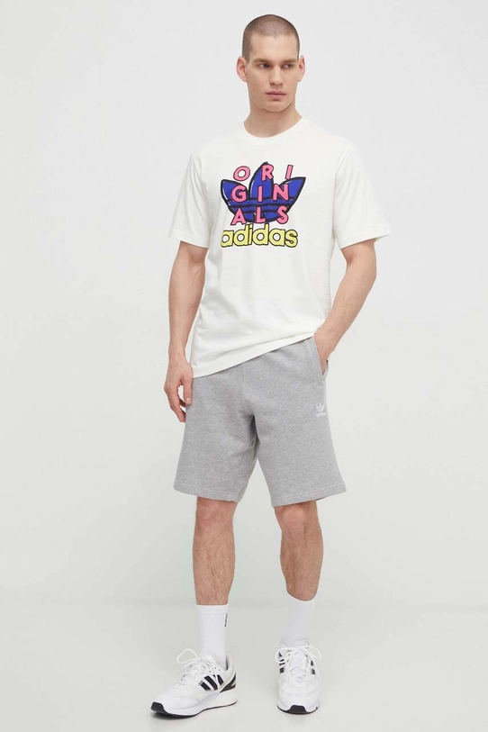 Бавовняна футболка adidas Originals IS2911 бежевий SS24