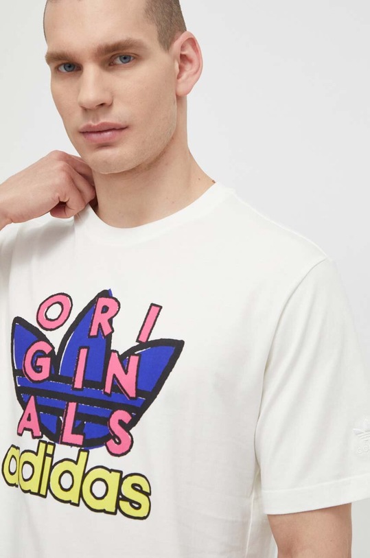 adidas Originals tricou din bumbac bej IS2911