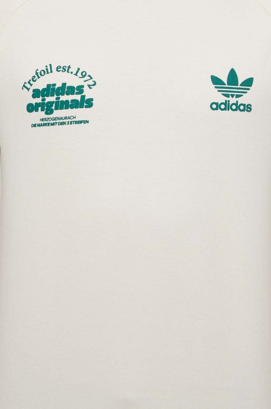 Хлопковая футболка adidas Originals IU0217 бежевый