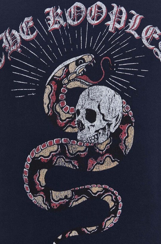 Хлопковая футболка The Kooples HTSC28005K тёмно-синий