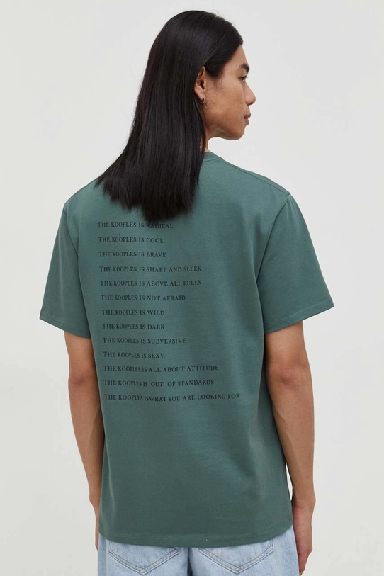 Îmbrăcăminte The Kooples tricou din bumbac HTSC28015K verde