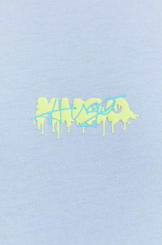 Bavlněné tričko HUGO 50509966 modrá