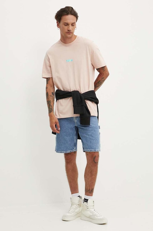 HUGO t-shirt bawełniany 50509966 różowy SS24