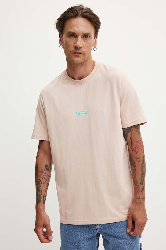 Odzież HUGO t-shirt bawełniany 50509966 różowy