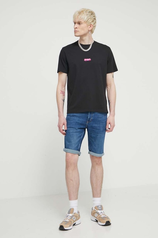 HUGO tricou din bumbac 50509966 negru SS24