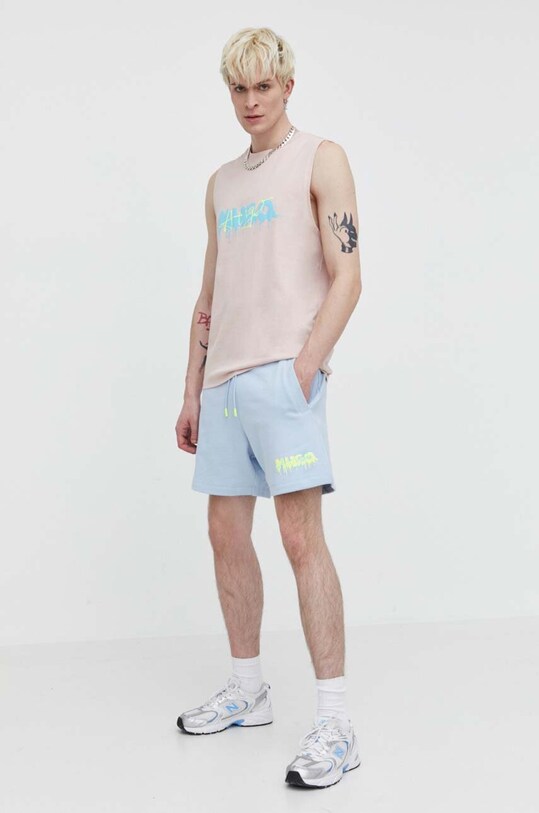 Βαμβακερό μπλουζάκι HUGO βαμβάκι ροζ 50509968