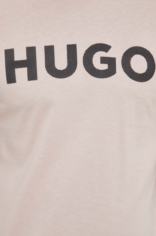 Хлопковая футболка HUGO розовый 50513309