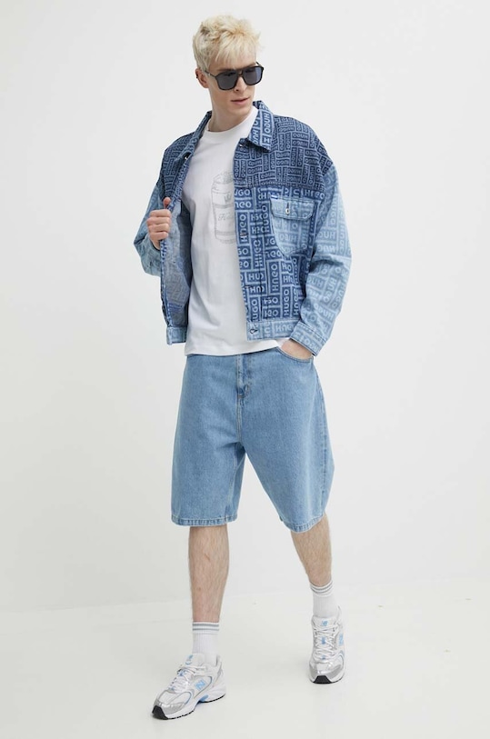 Bavlněné tričko HUGO 50513832 bílá SS24