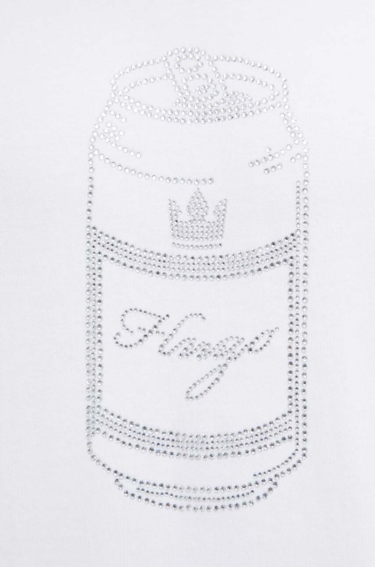 Bavlněné tričko HUGO 50513832 bílá