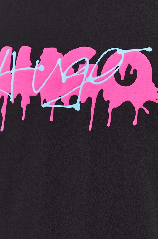 Bavlněné tričko HUGO 50515282 černá