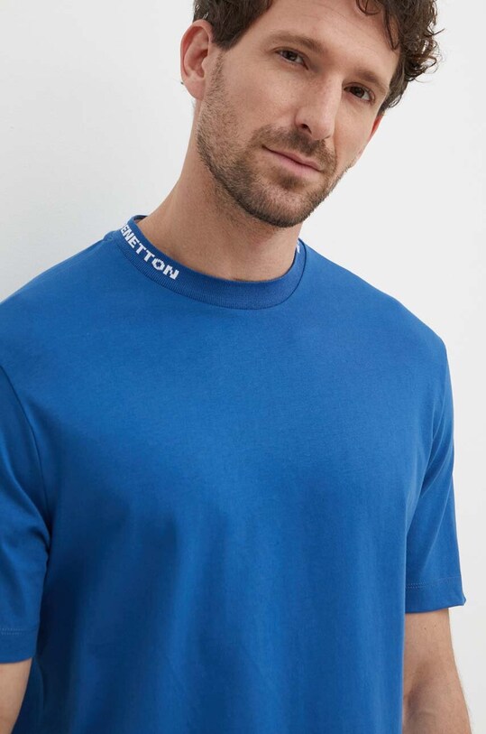 United Colors of Benetton pamut póló kék 3BL0U108J
