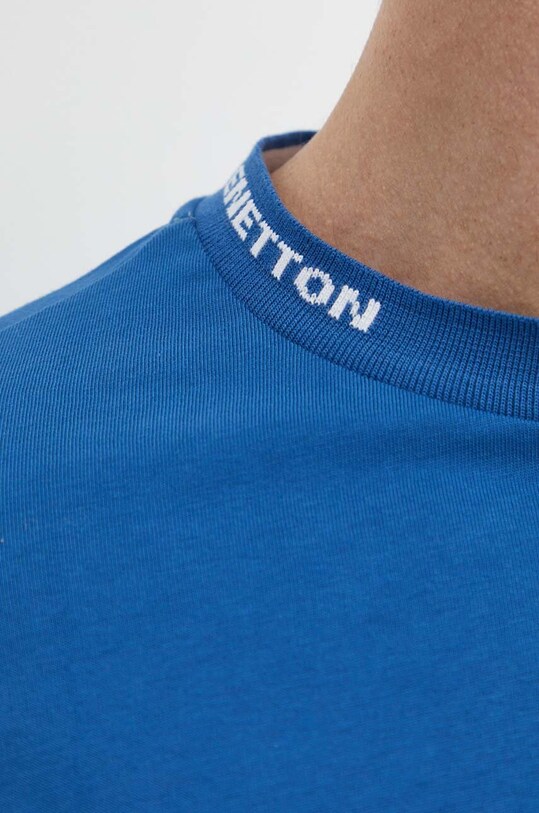 United Colors of Benetton pamut póló 3BL0U108J kék
