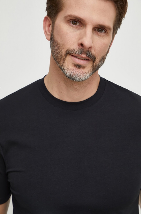 Μπλουζάκι United Colors of Benetton slim μαύρο 3M1PU102W