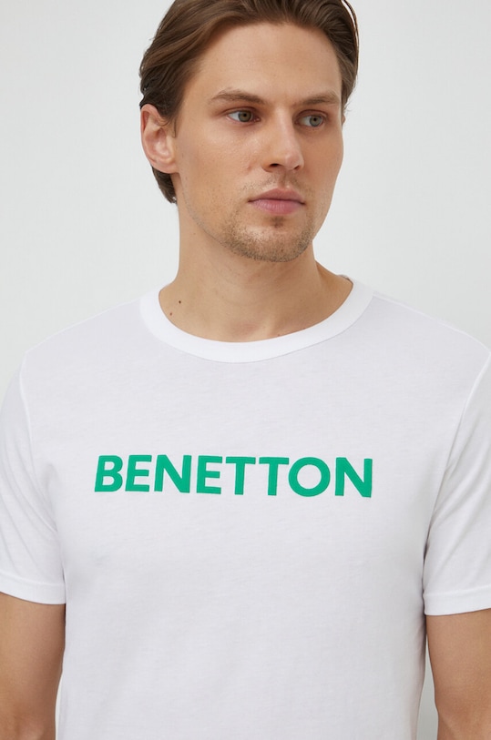 Odzież United Colors of Benetton t-shirt bawełniany 3I1XU100A biały