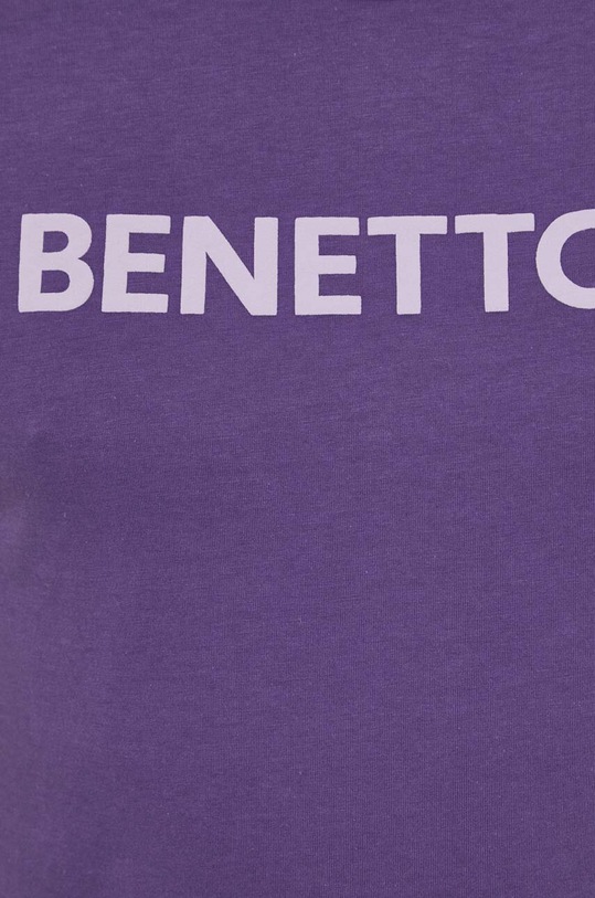 United Colors of Benetton t-shirt bawełniany 3I1XU100A fioletowy
