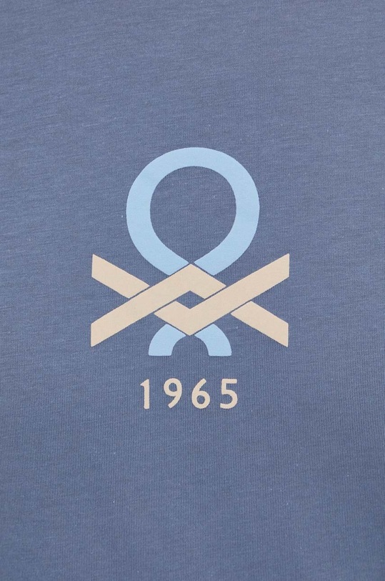 United Colors of Benetton t-shirt bawełniany niebieski 3I1XU100A