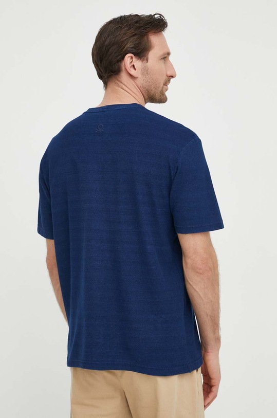 Odzież United Colors of Benetton t-shirt bawełniany 31RKU1080 granatowy