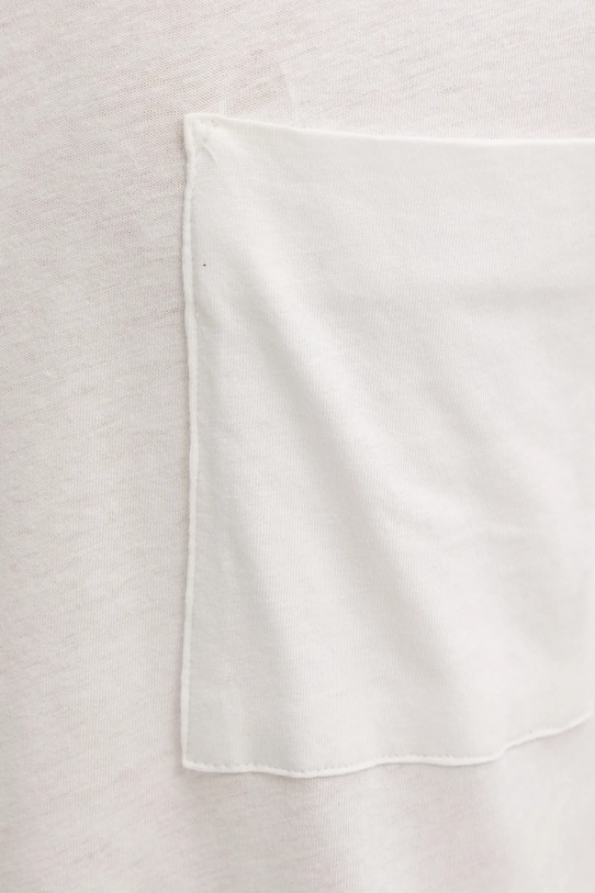 Μπλουζάκι με λινό μείγμα United Colors of Benetton 33CMU101R λευκό