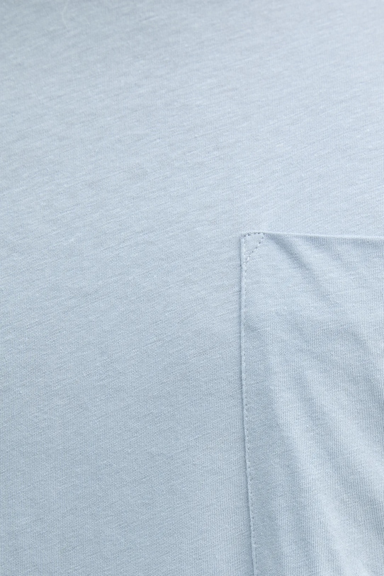 Tričko s příměsí lnu United Colors of Benetton 33CMU101R modrá