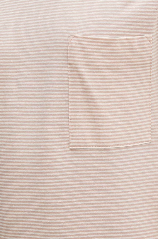 United Colors of Benetton t-shirt z domieszką lnu 31NUU1051 różowy