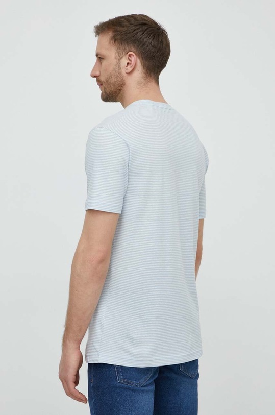 Odzież United Colors of Benetton t-shirt z domieszką lnu 31NUU1051 niebieski