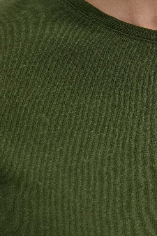 United Colors of Benetton t-shirt lniany 39IVU104I zielony